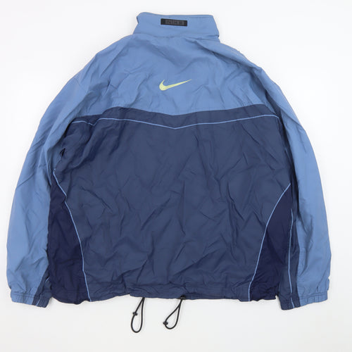 Nike Men’s Blue L Windbreaker Jacket Lightweight Full Zip Sportswear