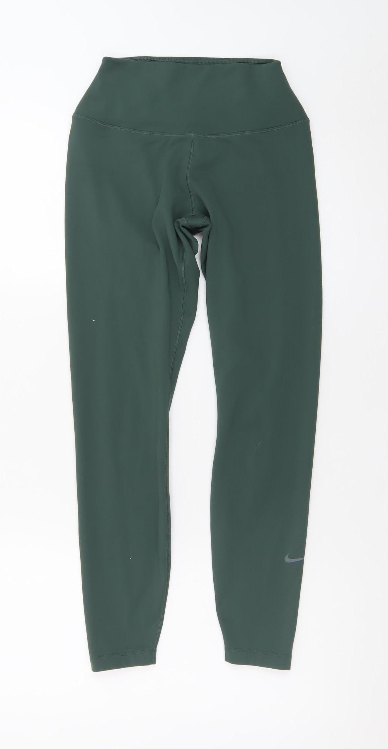 Nike Women Green Dri-FIT Ankle Leggings Size S
