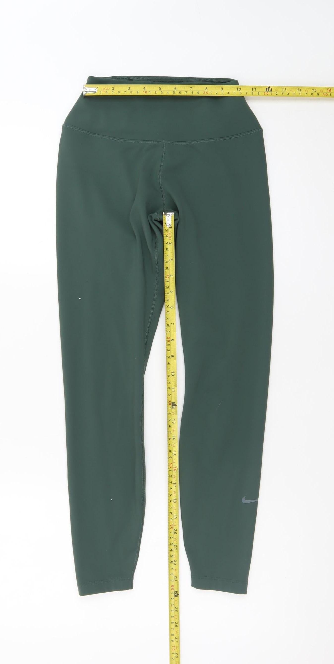Nike Women Green Dri-FIT Ankle Leggings Size S