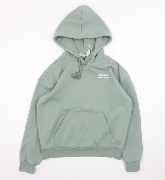 Adidas Women's Green Hoodie Size XS Pullover Cotton Blend