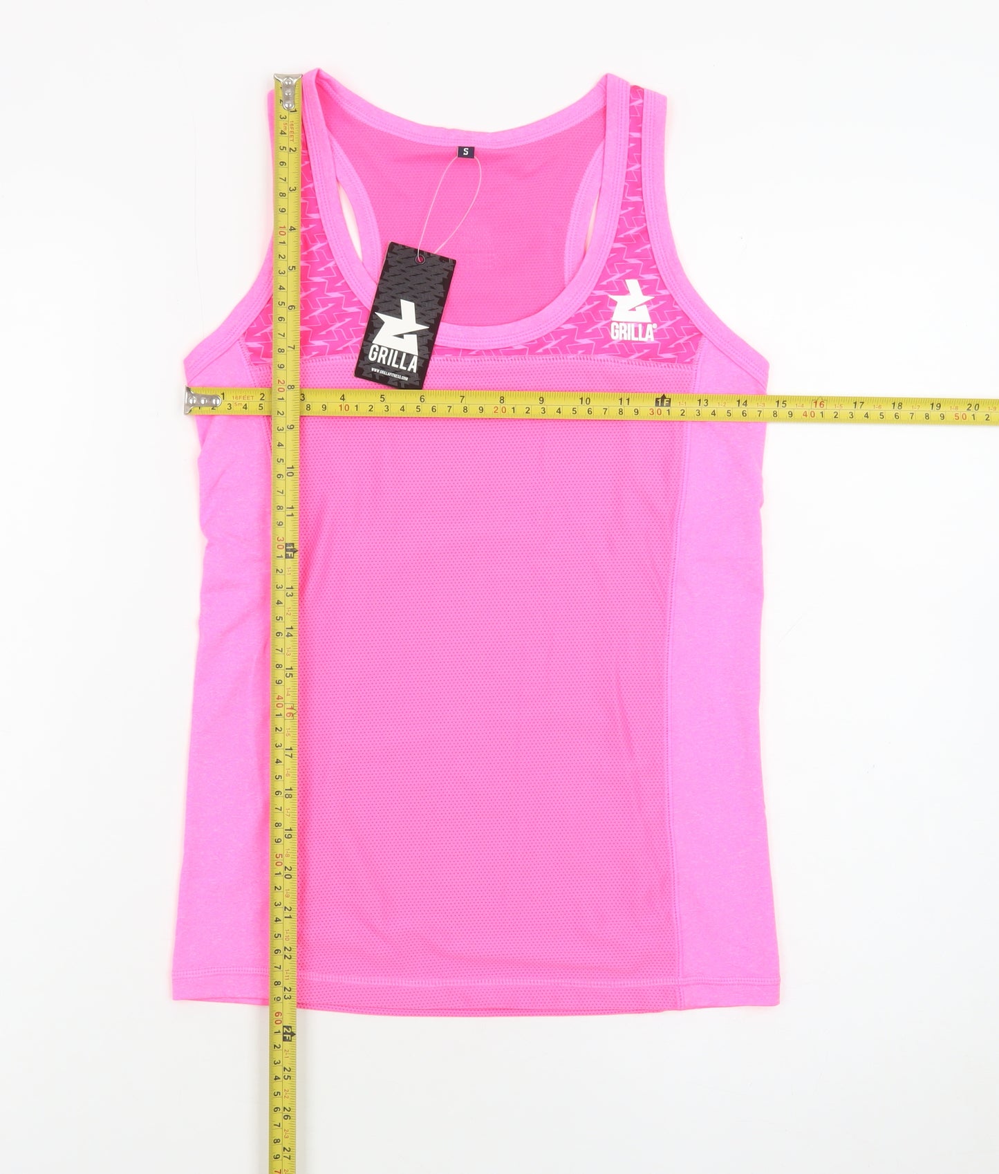 Grilla Womens Pink Racerback Gym Tank Top Size S Polyester Blend