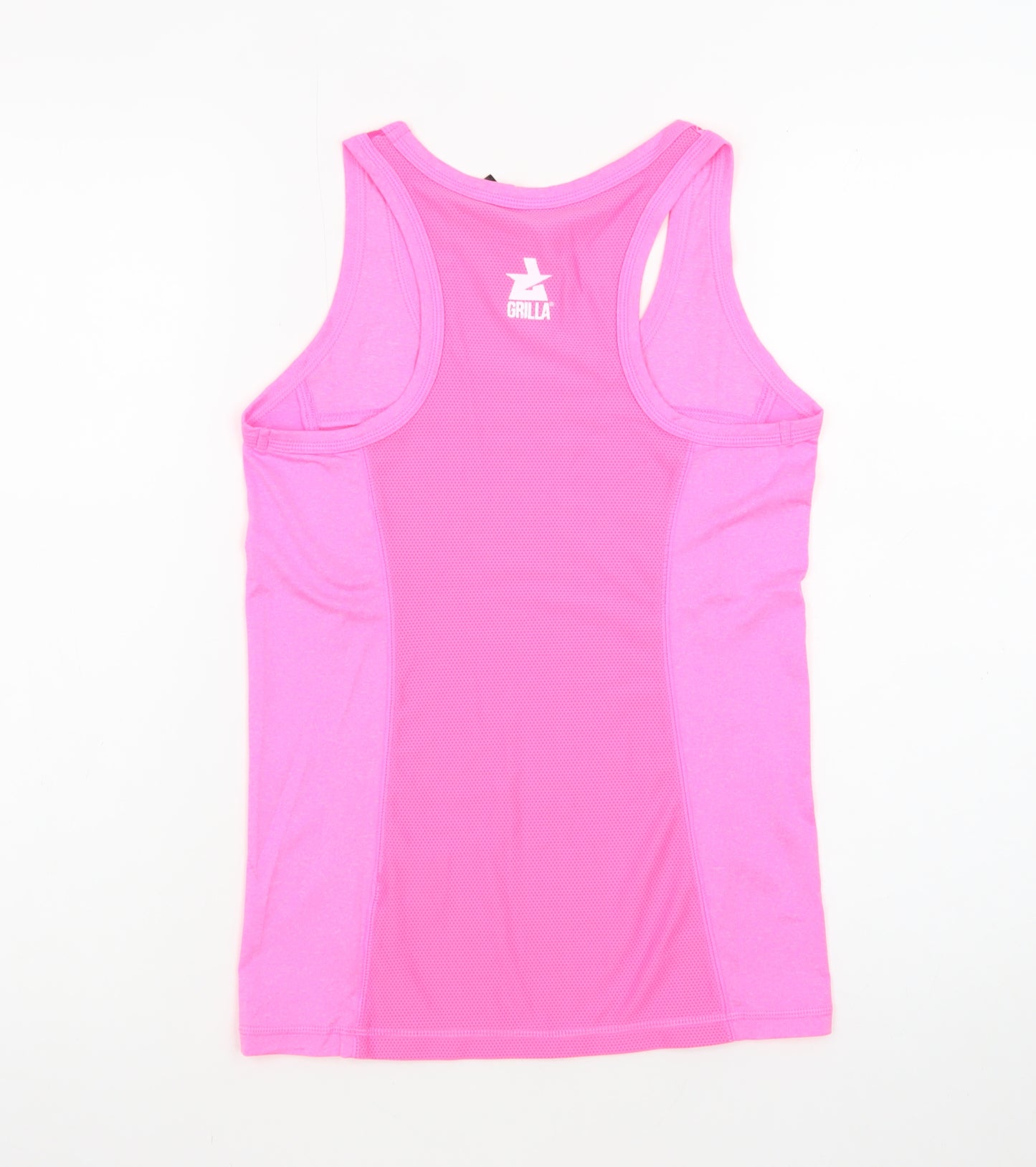 Grilla Womens Pink Racerback Gym Tank Top Size S Polyester Blend