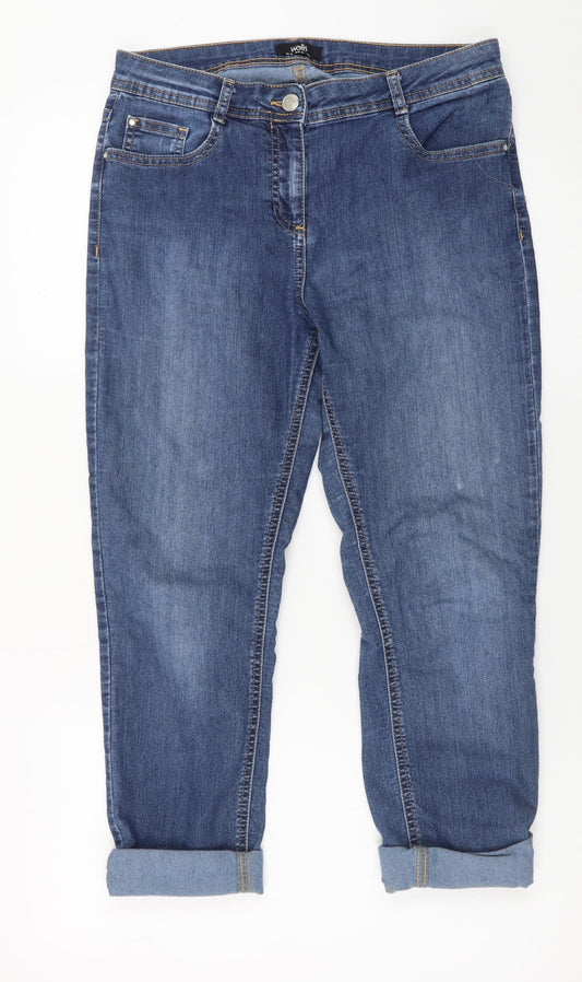 Wallis Womens Blue Size 12 Relaxed Boyfriend Jeans