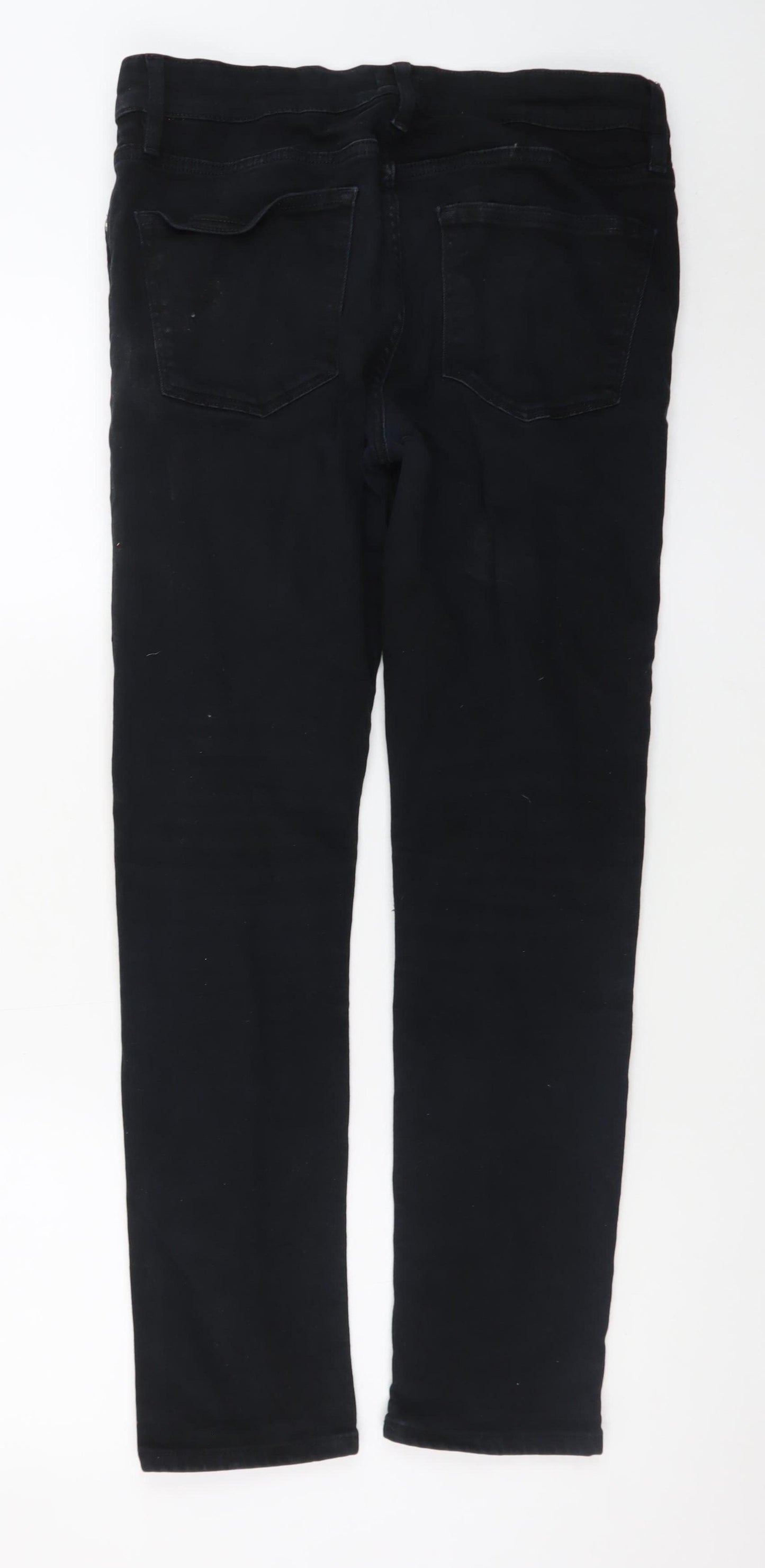 River Island Womens Black Skinny Jeans Size 32 Slim Fit Denim