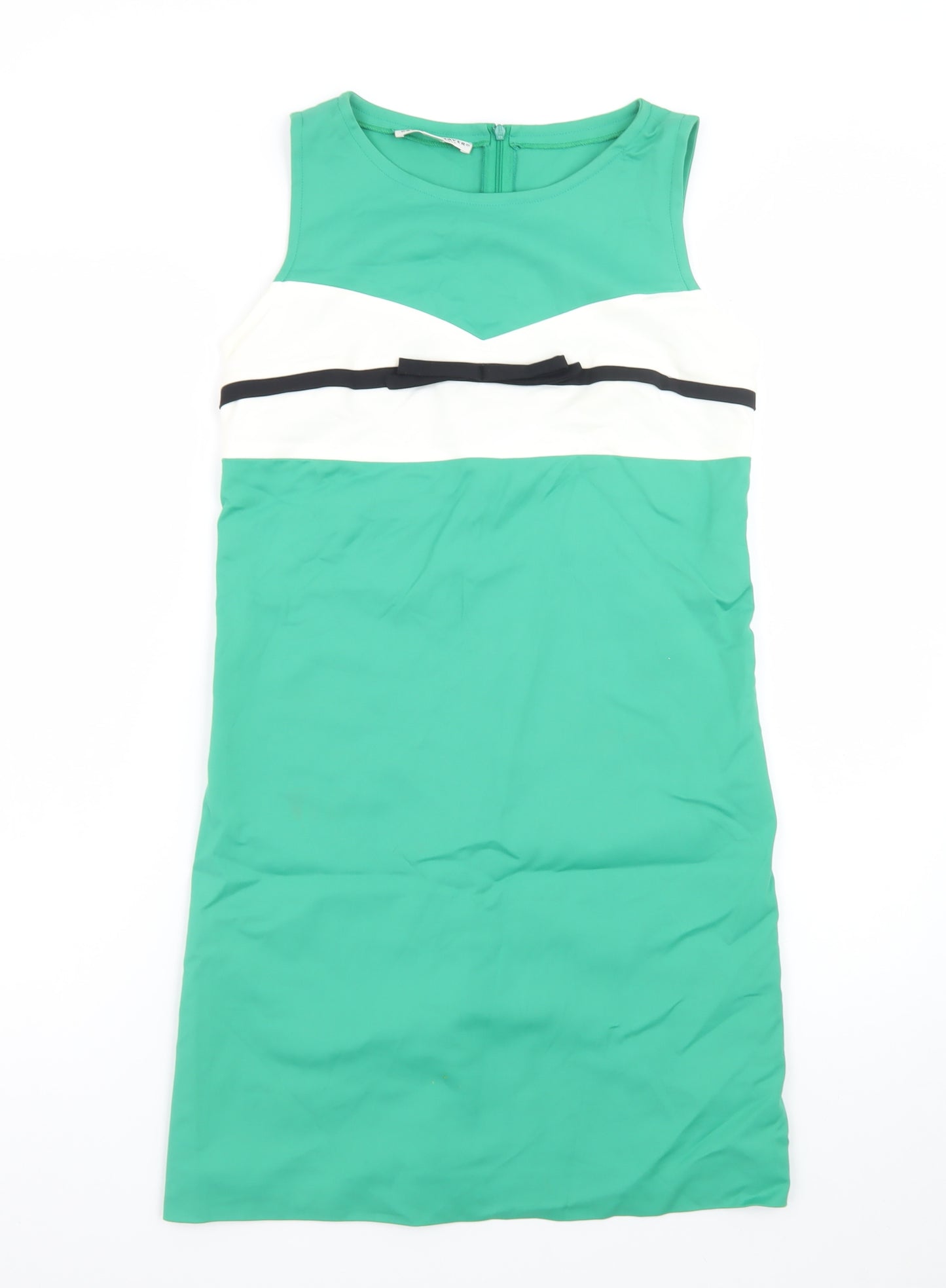 Daniel & Mayer Women Green Colourblock Sheath Dress Size 8