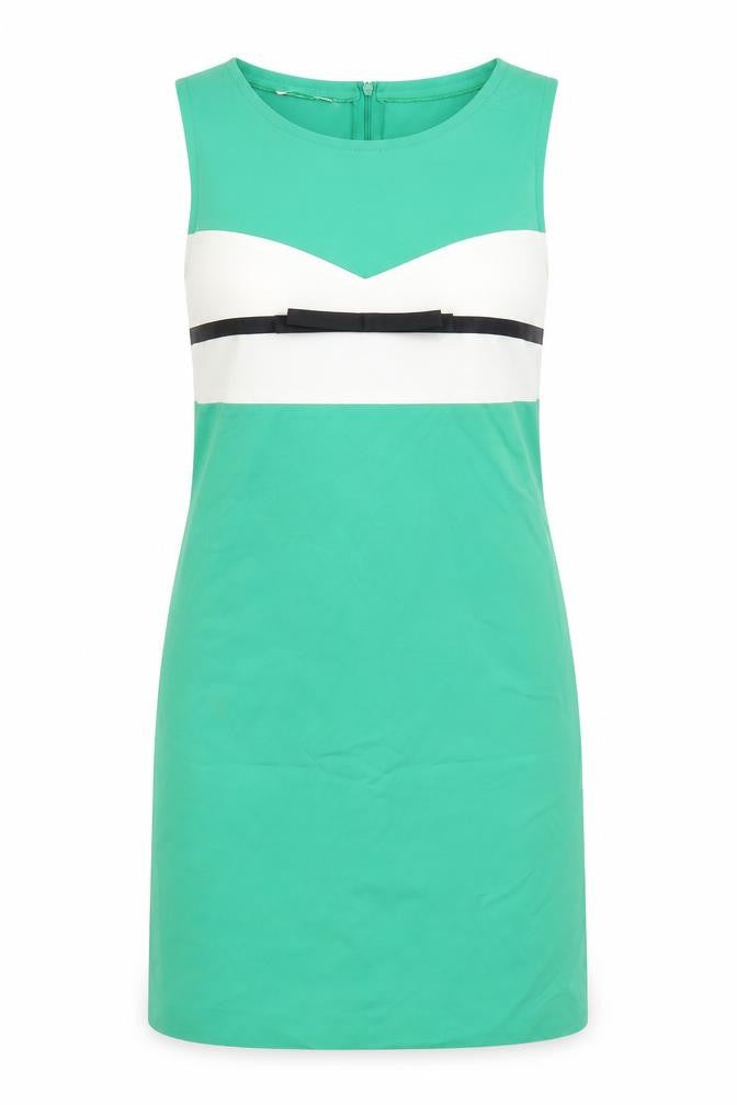 Daniel & Mayer Women Green Colourblock Sheath Dress Size 8