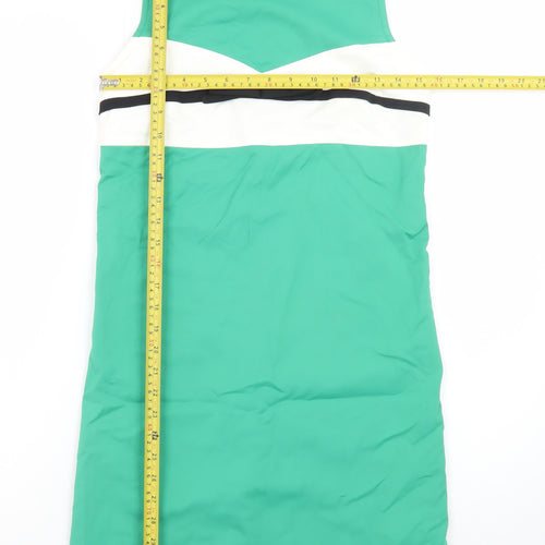 Daniel & Mayer Women Green Colourblock Sheath Dress Size 8