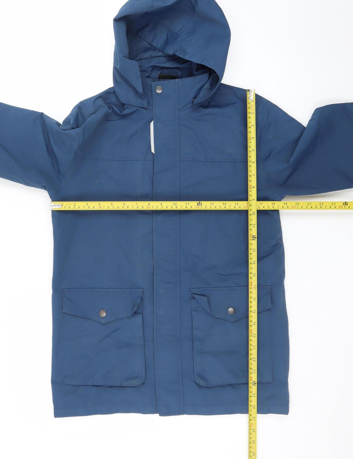 Name It Teens Blue Hooded Parka Jacket Size 164 Polyester Lined