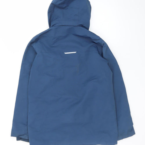 Name It Teens Blue Hooded Parka Jacket Size 164 Polyester Lined