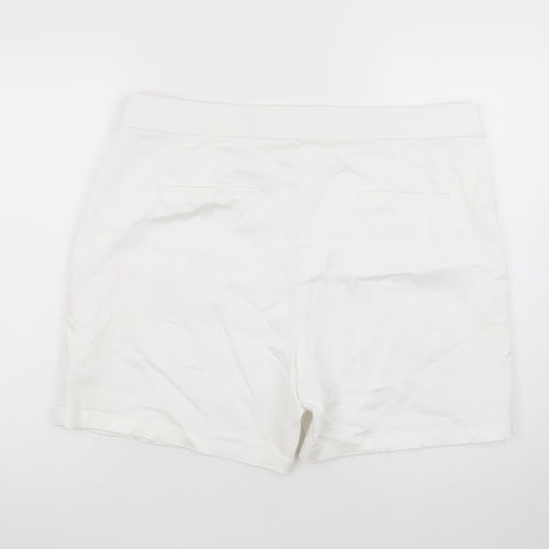 Savida Women White Chino Shorts Size 18 Cotton Blend