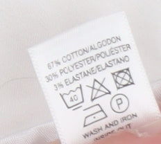 Savida Women White Chino Shorts Size 18 Cotton Blend