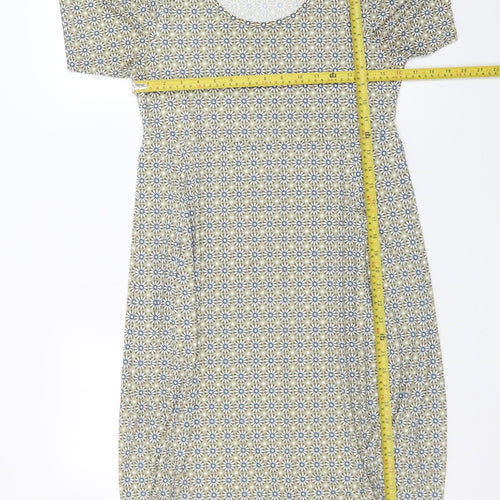 Daniel & Mayer Women Beige Geometric Shift Dress Size 14