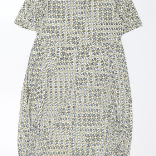 Daniel & Mayer Women Beige Geometric Shift Dress Size 14