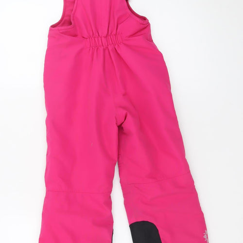 Civil Pro Girls Pink Ski Salopettes Waterproof Winter Snow Trousers 2-4 Years