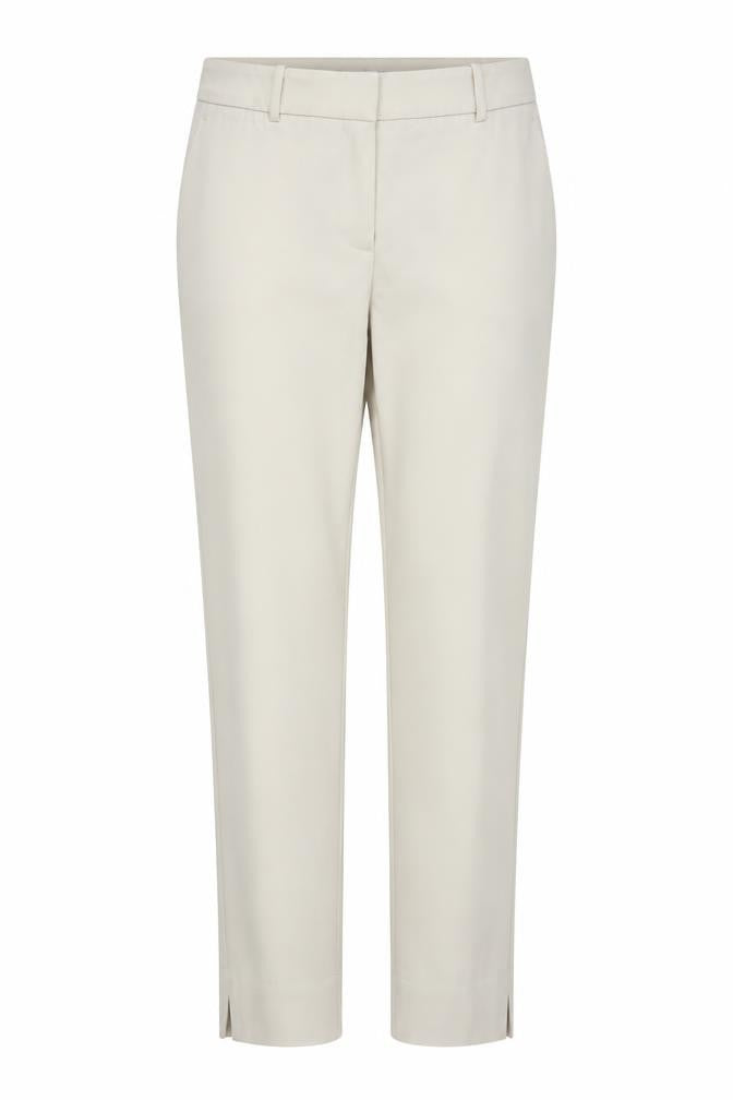 Mango Women Beige Chino Slim Trousers Size 12 Straight Fit