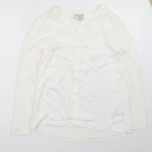 Carolyn Donnelly Women’s White Viscose Long Sleeve Blouse UK 10