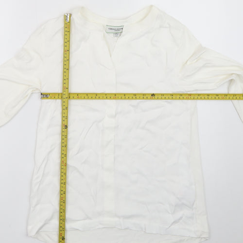 Carolyn Donnelly Women’s White Viscose Long Sleeve Blouse UK 10