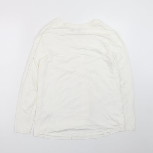 Carolyn Donnelly Women’s White Viscose Long Sleeve Blouse UK 10