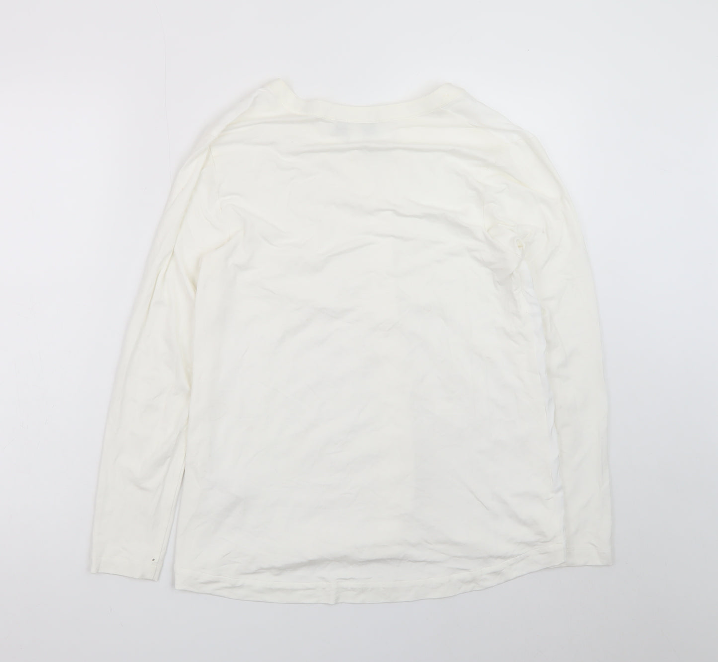 Carolyn Donnelly Women’s White Viscose Long Sleeve Blouse UK 10