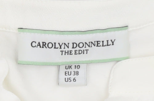 Carolyn Donnelly Women’s White Viscose Long Sleeve Blouse UK 10