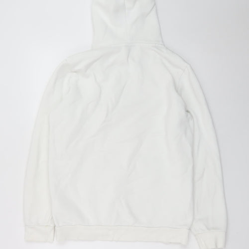 Puma Men’s White Pullover Hoodie S Logo Fleece Sportswear