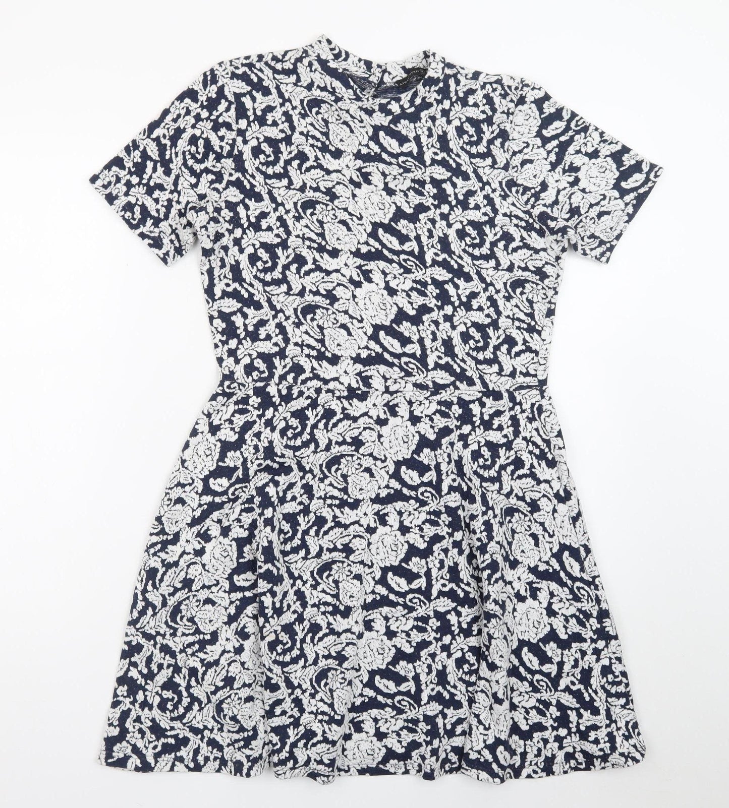 Atmosphere Womens Blue Floral Fit & Flare Dress Size 12