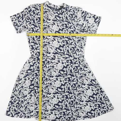 Atmosphere Womens Blue Floral Fit & Flare Dress Size 12