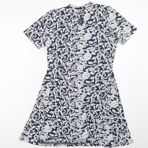 Atmosphere Womens Blue Floral Fit & Flare Dress Size 12