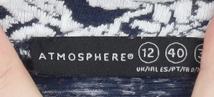 Atmosphere Womens Blue Floral Fit & Flare Dress Size 12