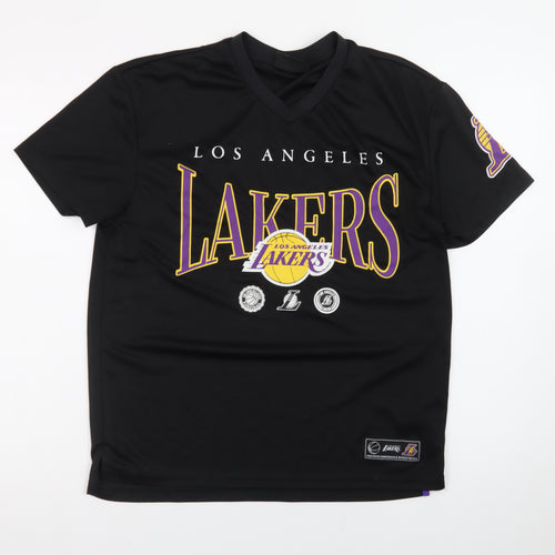 NBA Women’s Black XS V-Neck Los Angeles Lakers T-Shirt