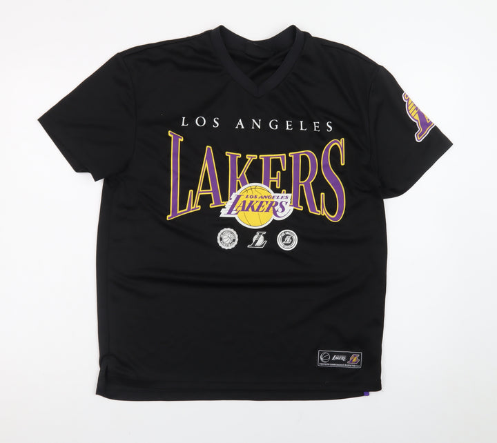 NBA Women’s Black XS V-Neck Los Angeles Lakers T-Shirt