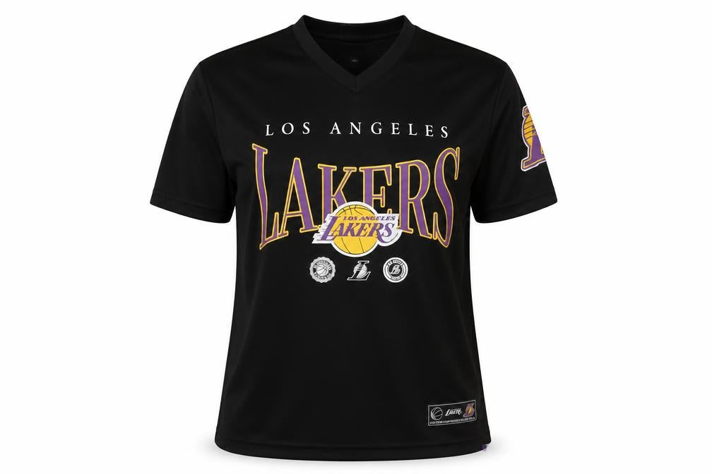 NBA Women’s Black XS V-Neck Los Angeles Lakers T-Shirt