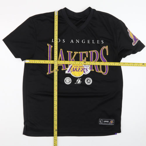 NBA Women’s Black XS V-Neck Los Angeles Lakers T-Shirt