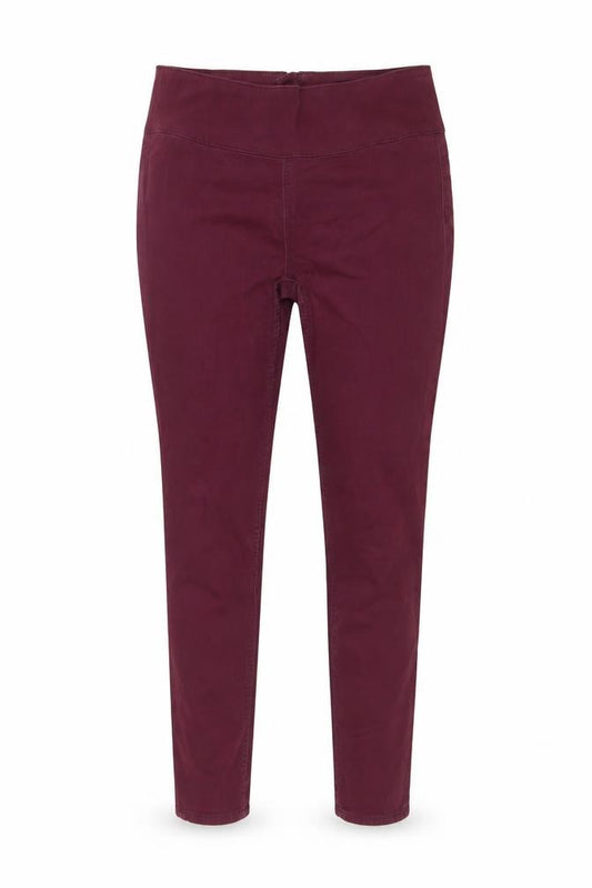 Front view of Pieces Women’s Purple High Rise Stretch Jegging Jeans L