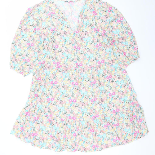 Next Women’s Multicoloured Floral A-Line Dress Size 12