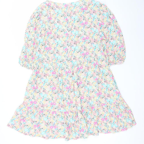 Next Women’s Multicoloured Floral A-Line Dress Size 12