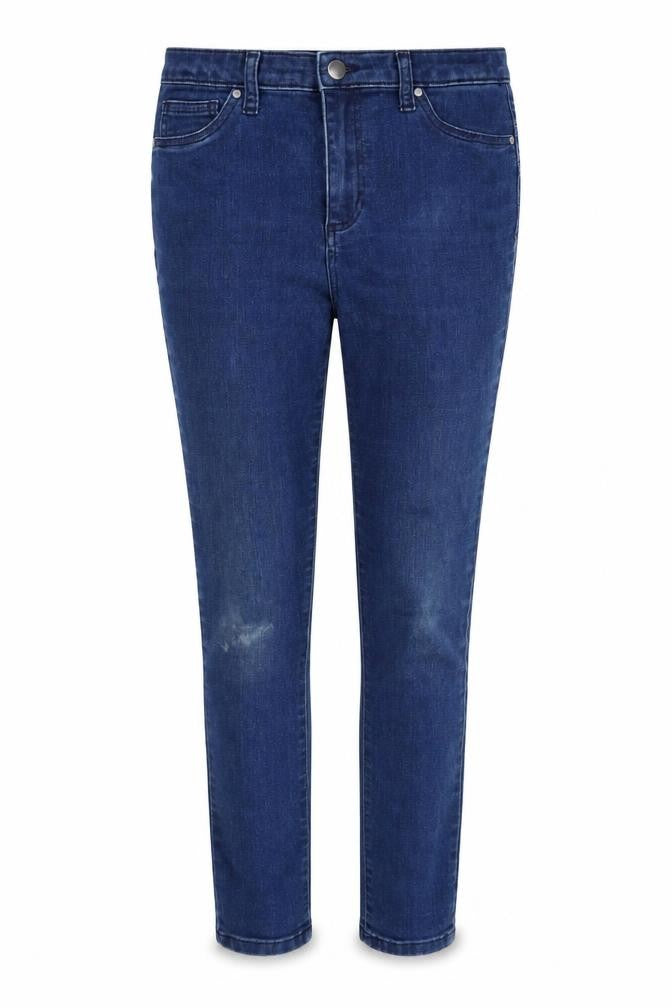 Front view of Gallery women’s blue skinny stretch denim jeans, size UK 10