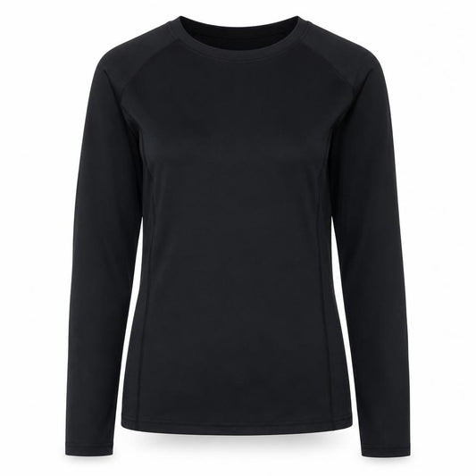 Dunnes Stores Womens Black Long Sleeve Slim Fit Active Top Size S