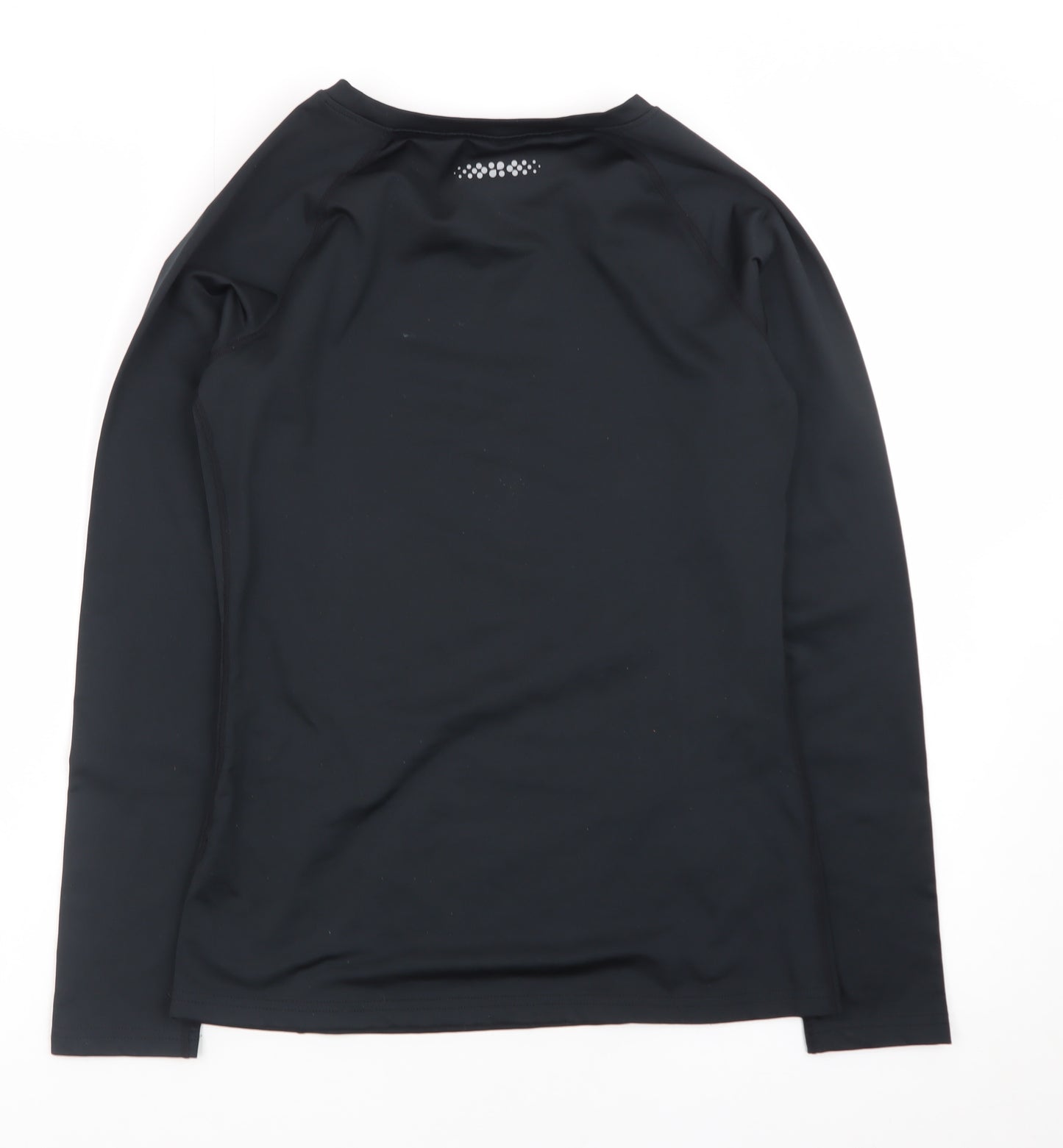 Dunnes Stores Womens Black Long Sleeve Slim Fit Active Top Size S
