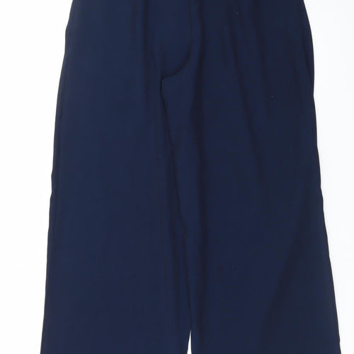 Cider Women’s Blue Wide-Leg Trousers Size M High Rise Business Casual