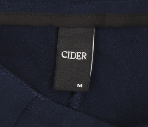 Cider Women’s Blue Wide-Leg Trousers Size M High Rise Business Casual