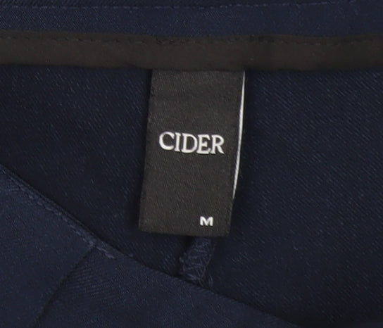Cider Women’s Blue Wide-Leg Trousers Size M High Rise Business Casual