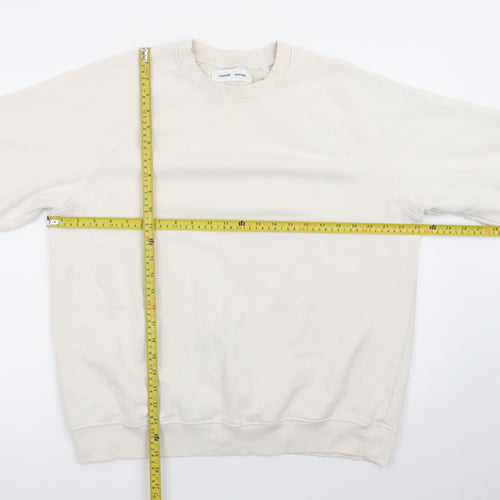 Samsøe Samsøe Women Beige XS Pullover Sweatshirt Cotton Blend