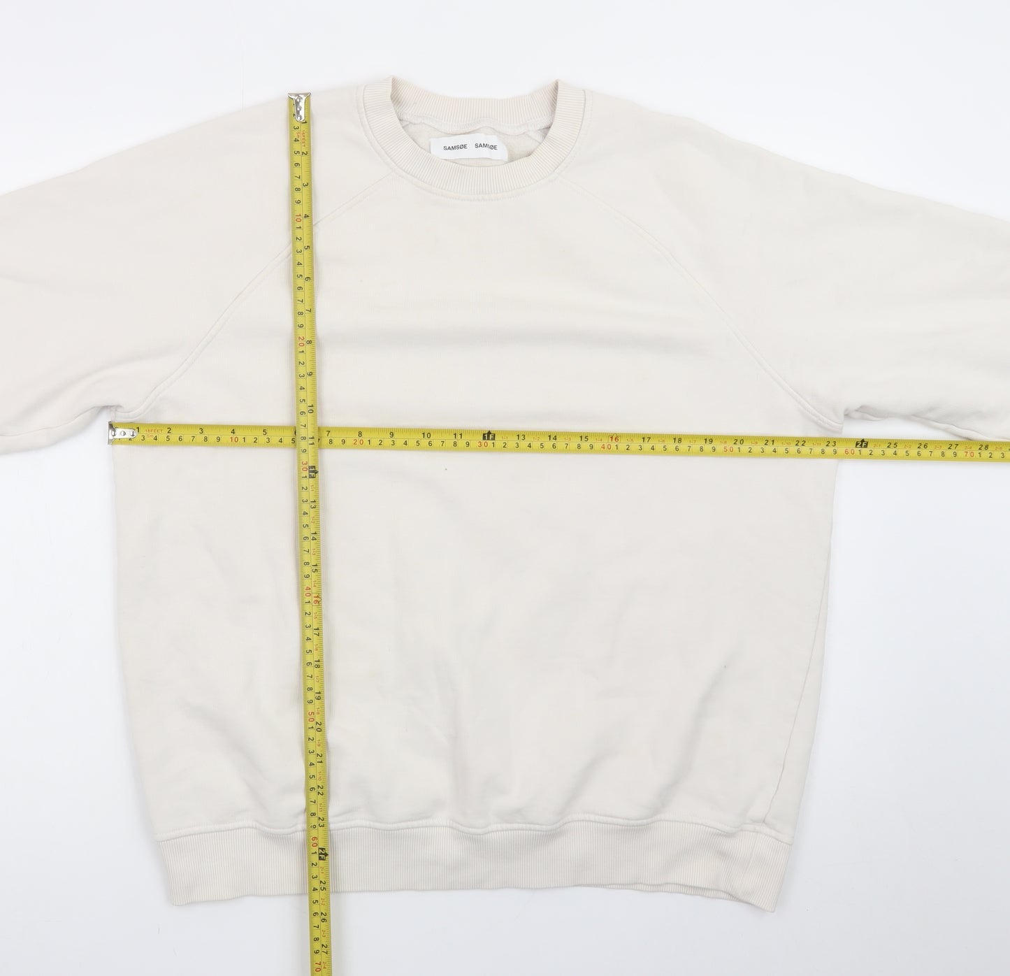 Samsøe Samsøe Women Beige XS Pullover Sweatshirt Cotton Blend