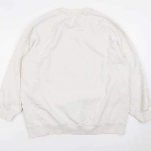 Samsøe Samsøe Women Beige XS Pullover Sweatshirt Cotton Blend