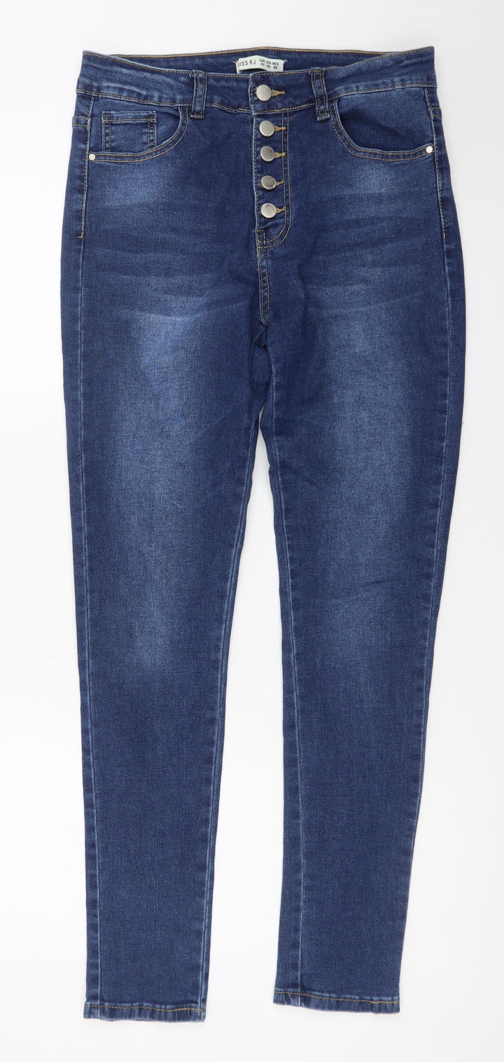 Miss RJ Women’s Blue High Rise Skinny Jeans Size 12 Denim Stretch