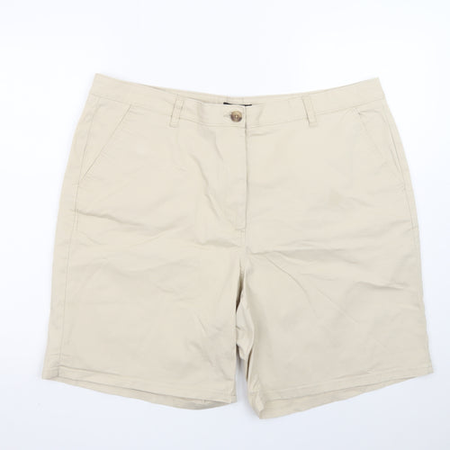 Dunnes Stores Men Beige Chino Shorts Size 34 Regular Cotton Blend