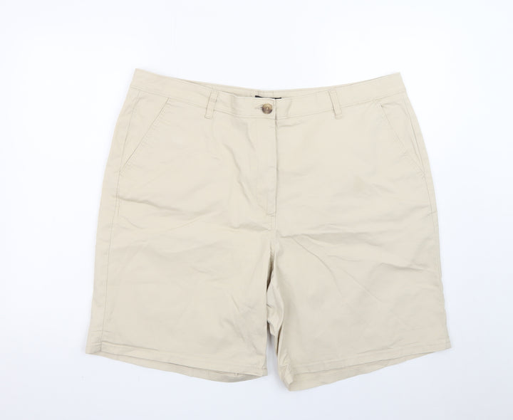 Dunnes Stores Men Beige Chino Shorts Size 34 Regular Cotton Blend