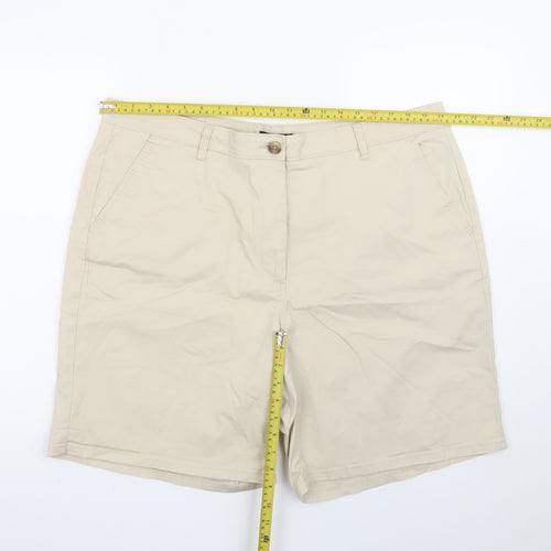 Dunnes Stores Men Beige Chino Shorts Size 34 Regular Cotton Blend