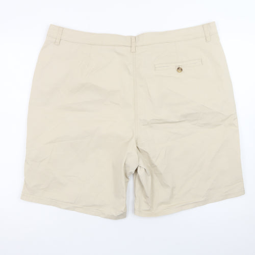 Dunnes Stores Men Beige Chino Shorts Size 34 Regular Cotton Blend